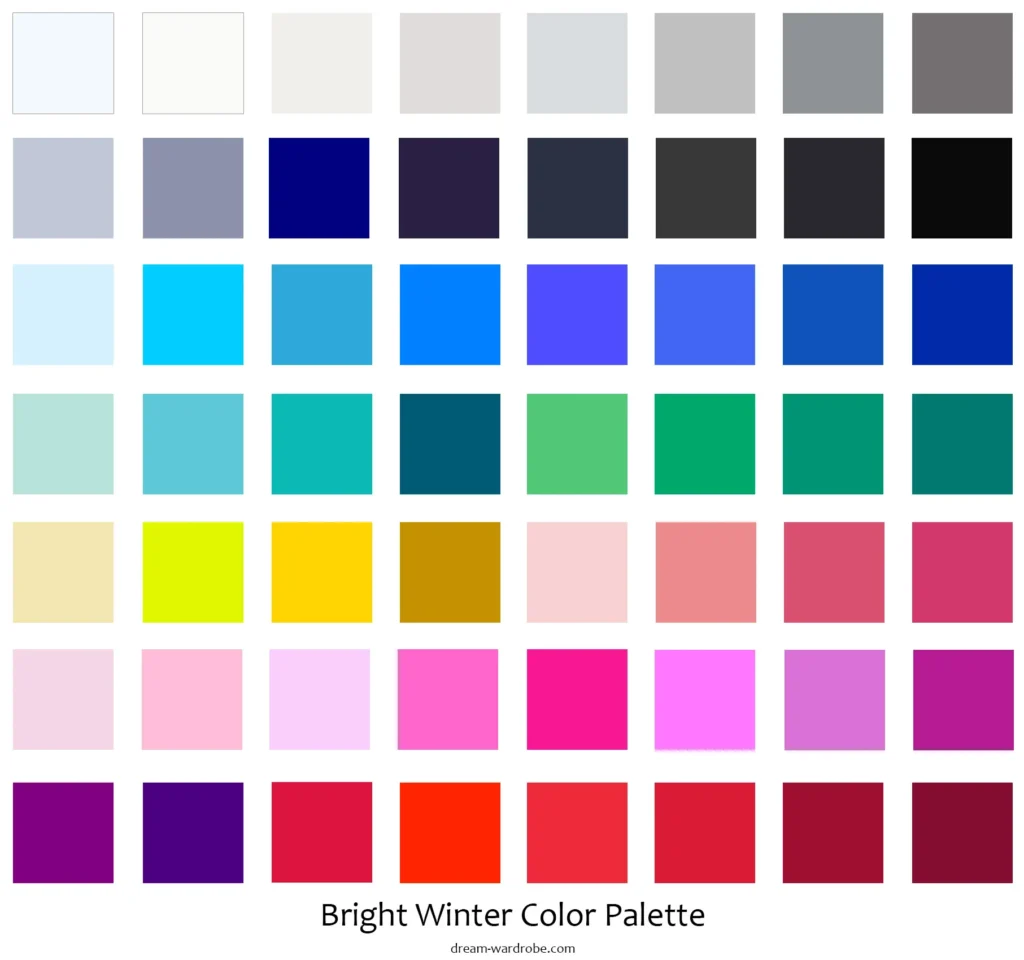 bright winter color palette