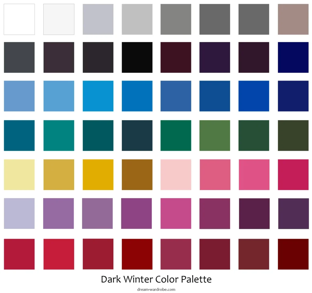 dark winter color palette