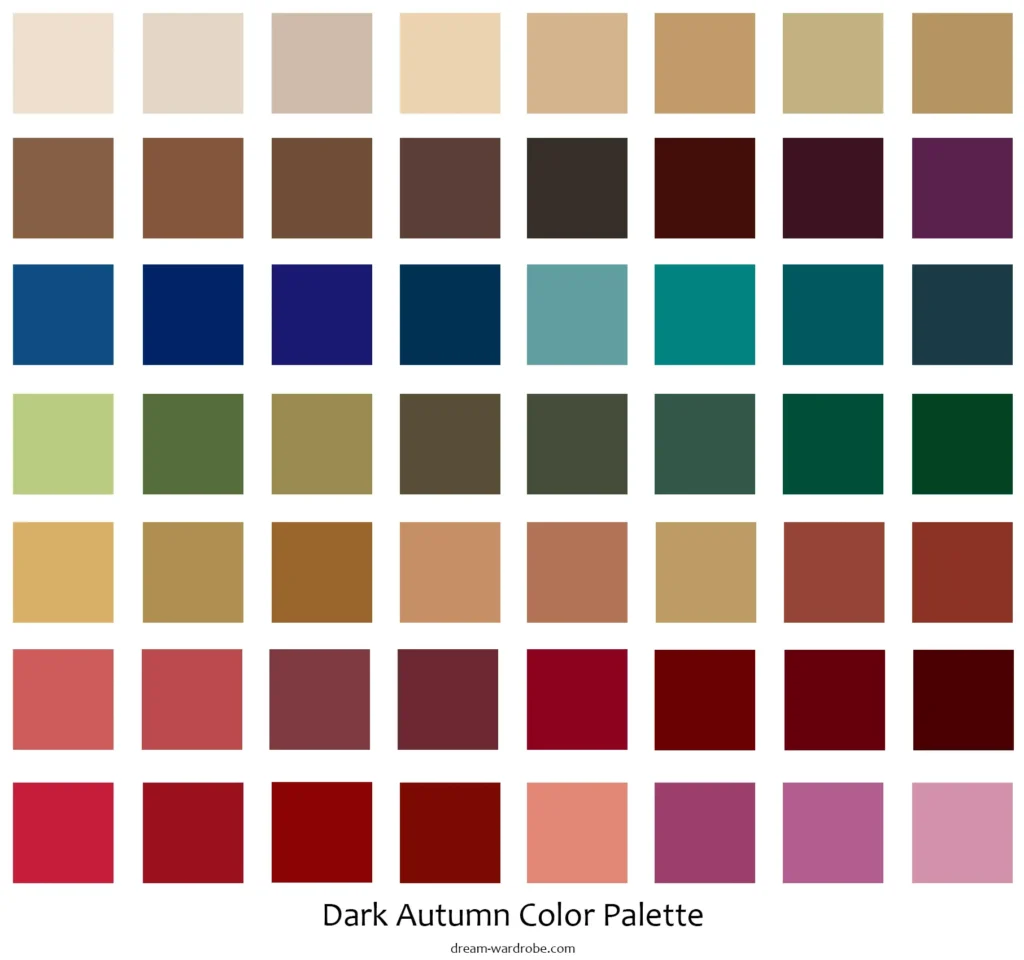 dark autumn color palette